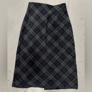 John Galt Plaid Midi Skirt